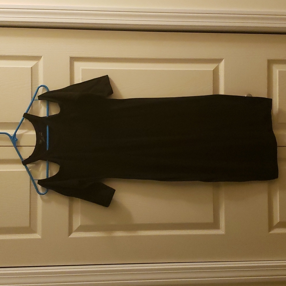 Black sweater dress, form fitting, size M, brand Love by Chesley